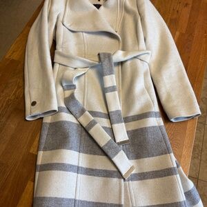 Ted Baker wool blend wrap coat, size 5 (8-10 US)